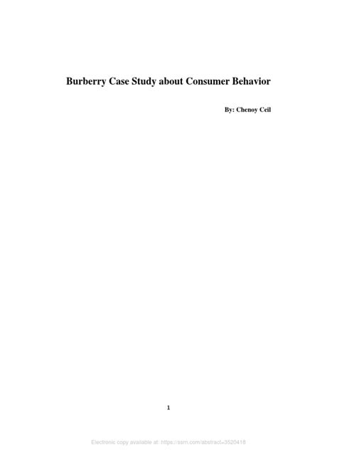 Burberry Case Study about Consumer Behavior 